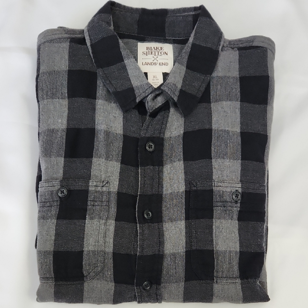 Lands' End Blake Shelton Lined Flannel Shirt, XL